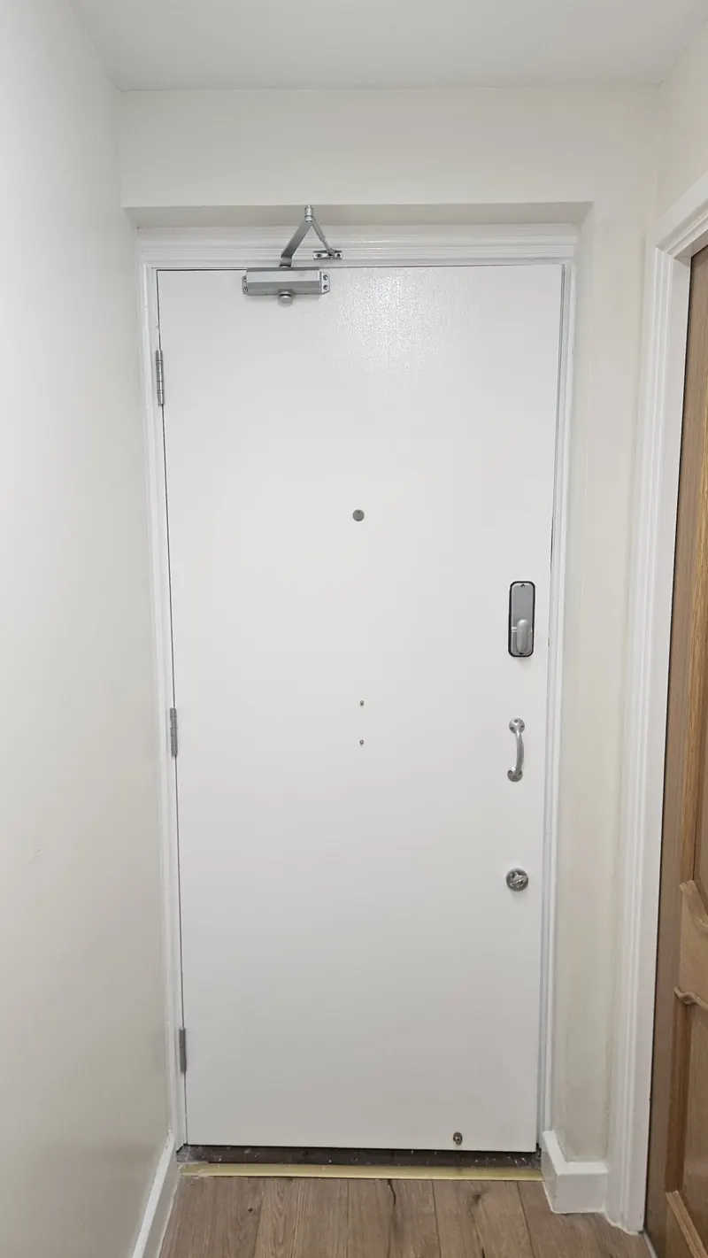 Fire door in corridor